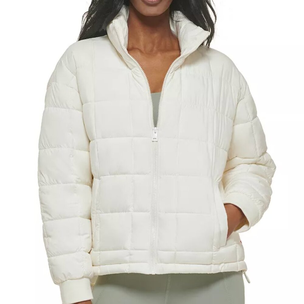 Levis insulated white puffer jacket